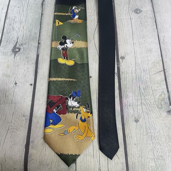 Vintage Mickey Mouse Unlimited Necktie Green Blue Novelty Cartoon Collectible - Picture 11 of 11